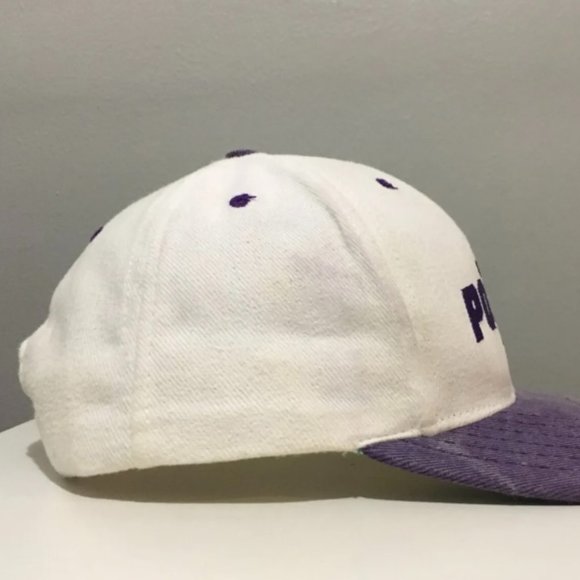 Vintage American Needle Pocono Raceway Signed NASCAR Racing Snapback Hat Purple - Picture 4 of 7